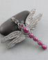 Pave Diamond Ruby Dragonfly Pendant, (DP-1903)